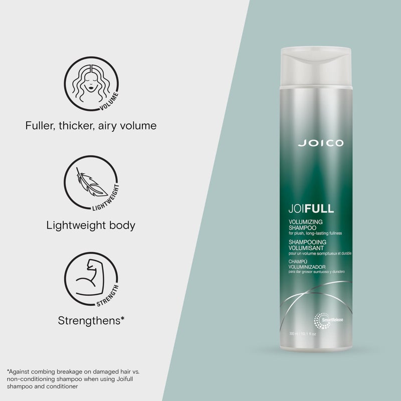 Joico JoiFULL Volumizing Shampoo | For Fine, Thin Hair | Add Instant Body | Long-Lasting Fullness | For Thicker Bouncier Hair | Boost Shine | With Lotus Flower & Bamboo Extract | 10.1 Fl Oz - Image 2