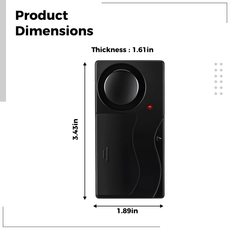 Wireless Car Alarm System with Vibration Sensor 110dB Siren Easy Install 3.4x1.9x1.6in - Image 5