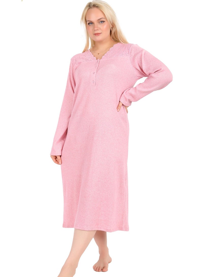 Dadoush Very special robe shirt, maxi nightgown with long robe made of soft cotton - Image 3