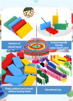 GROIC 240 PCS Bulk Dominoes Set for Kids,Wooden Building Blocks Bulk Dominoes Racing Tile Games with Storage Box,Developmental Toys  - Image 4