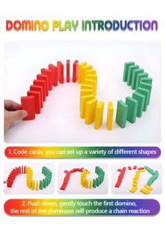 GROIC 240 PCS Bulk Dominoes Set for Kids,Wooden Building Blocks Bulk Dominoes Racing Tile Games with Storage Box,Developmental Toys  - Image 5