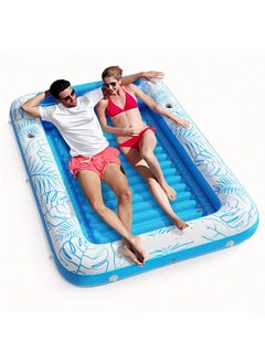 Jasonwell E Tanning Pool Lounger Float - Jasonwell 4 In 1 Sun Tan Tub Sunbathing Lounge Raft Floatie Toys Water Filled Bed Mat Pad For Kids Adult Blow Up Kiddie Ball Pit Pool (Xl)  - Image 1
