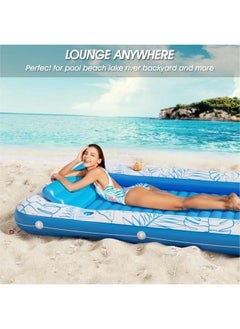 Jasonwell E Tanning Pool Lounger Float - Jasonwell 4 In 1 Sun Tan Tub Sunbathing Lounge Raft Floatie Toys Water Filled Bed Mat Pad For Kids Adult Blow Up Kiddie Ball Pit Pool (Xl)  - Image 4
