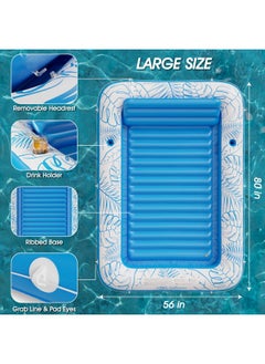Jasonwell E Tanning Pool Lounger Float - Jasonwell 4 In 1 Sun Tan Tub Sunbathing Lounge Raft Floatie Toys Water Filled Bed Mat Pad For Kids Adult Blow Up Kiddie Ball Pit Pool (Xl)  - Image 5