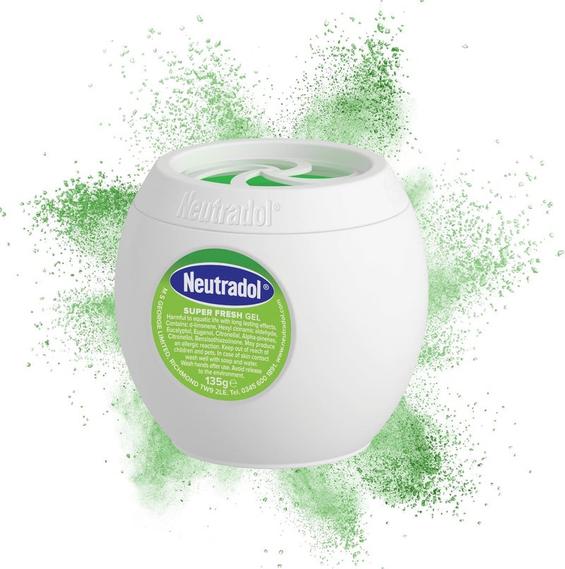 Neutradol Super Fresh Gel Odour Destroyer Air Freshener - Pack of 6 - Image 5