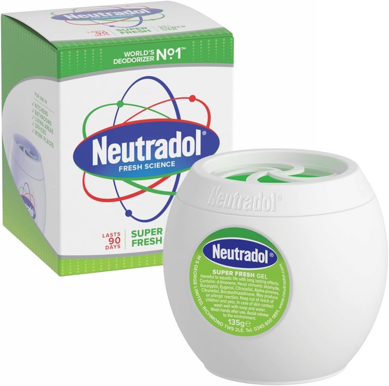 Neutradol Super Fresh Gel Odour Destroyer Air Freshener - Pack of 6 - Image 3