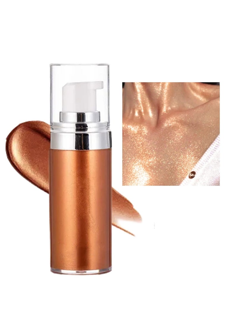 SYOSI - Liquid Body Shimme Body Glitter Oil Silky Body Shimmer Oil Moisturizing Body Highlighter Shimmer Liquid Illuminator Shimmer Lotion for Body Makeup Cream Body Glow Shimmer Bronzer Drops - Image 1