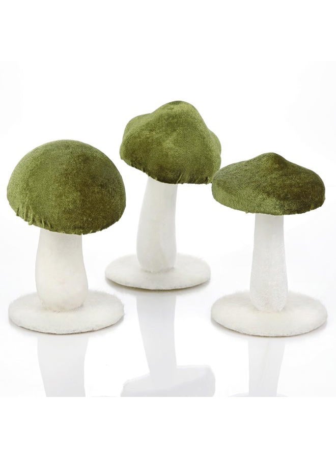 Briful 2PACK Mushrooms Fall Decoration 3PCS Orange Decorative Velvet Mushrooms Autumn Home Rustic Decor for Thanksgiving Harvest Table Centerpiece Shelf Decor - Image 1