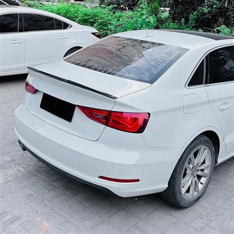 QASULER Carbon Fiber Look Rear Bumper Spoiler for A3 8V Limousine - Image 3