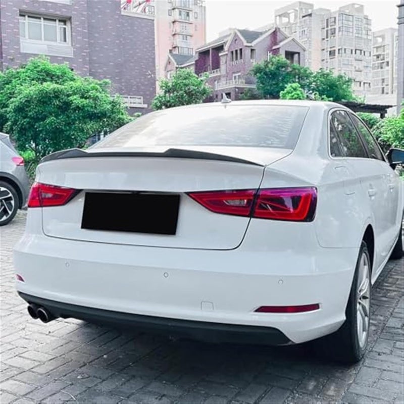 QASULER Carbon Fiber Look Rear Bumper Spoiler for A3 8V Limousine - Image 5