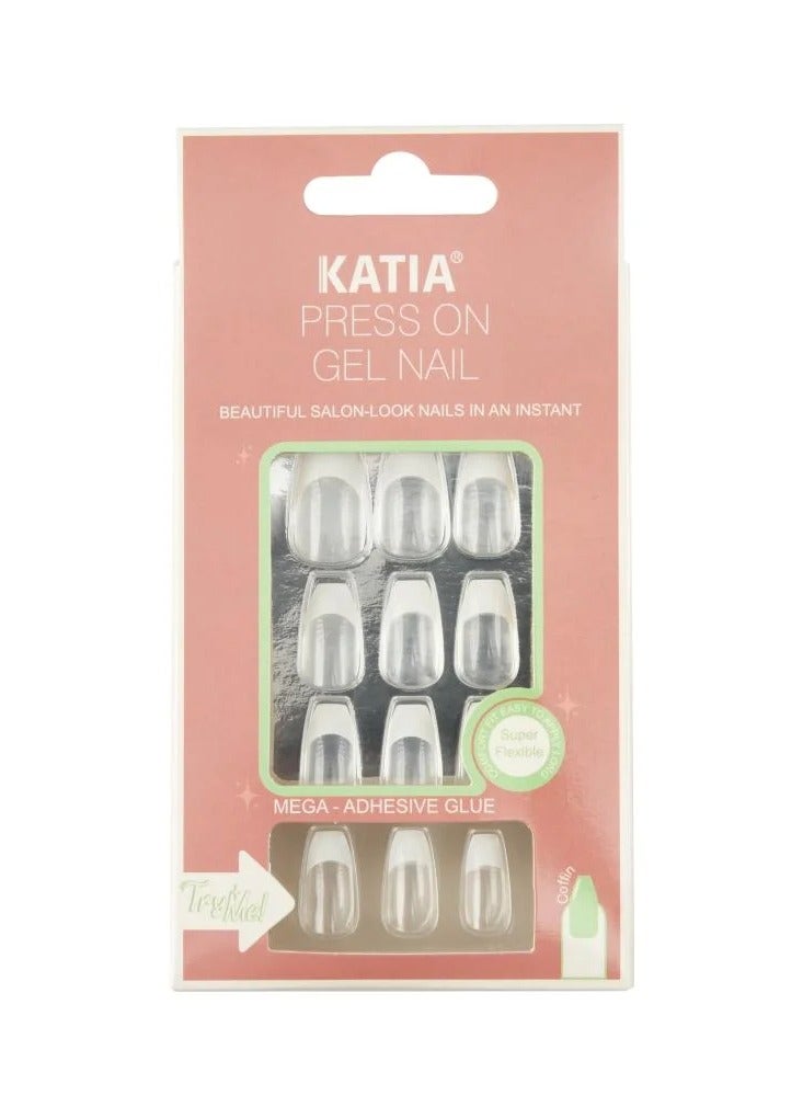كاتيا طقم أظافر صناعية مع مبرد من 24 قطعة CK12