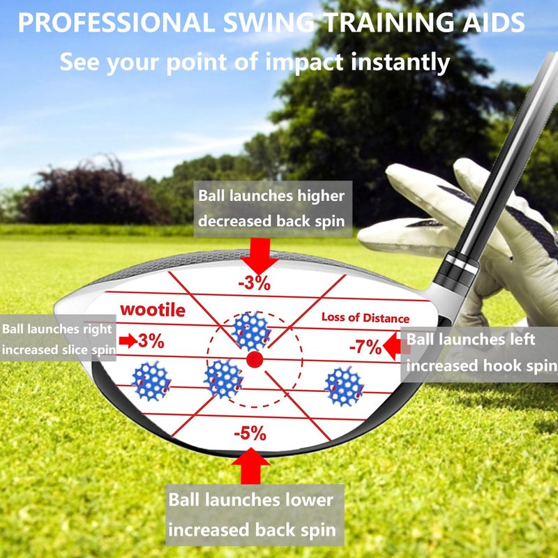 wootile Golf Driver Impact Tape Labels 180Pcs Golf Impact Stickers Golf Clubs Labels for Swing Training Irons and Woods Iron Ball Hitting Recorder Standard Irons Woods Sticker,Training Aids for Swing Practice - Image 3