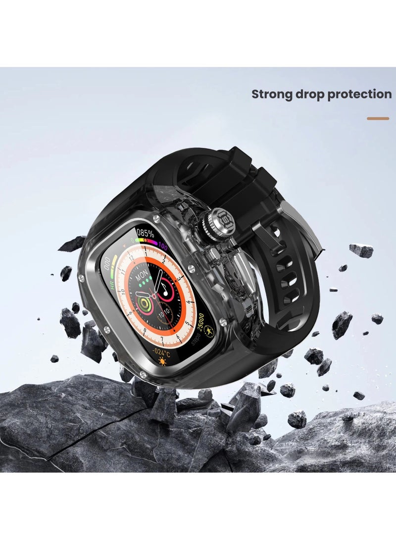 عام سوار ساعة معدني بلوري (Crystal Metal)، سوار مقاوم للماء مقاس 49 مم لساعات Apple iWatch Ultra / 2 / 3. - Image 3