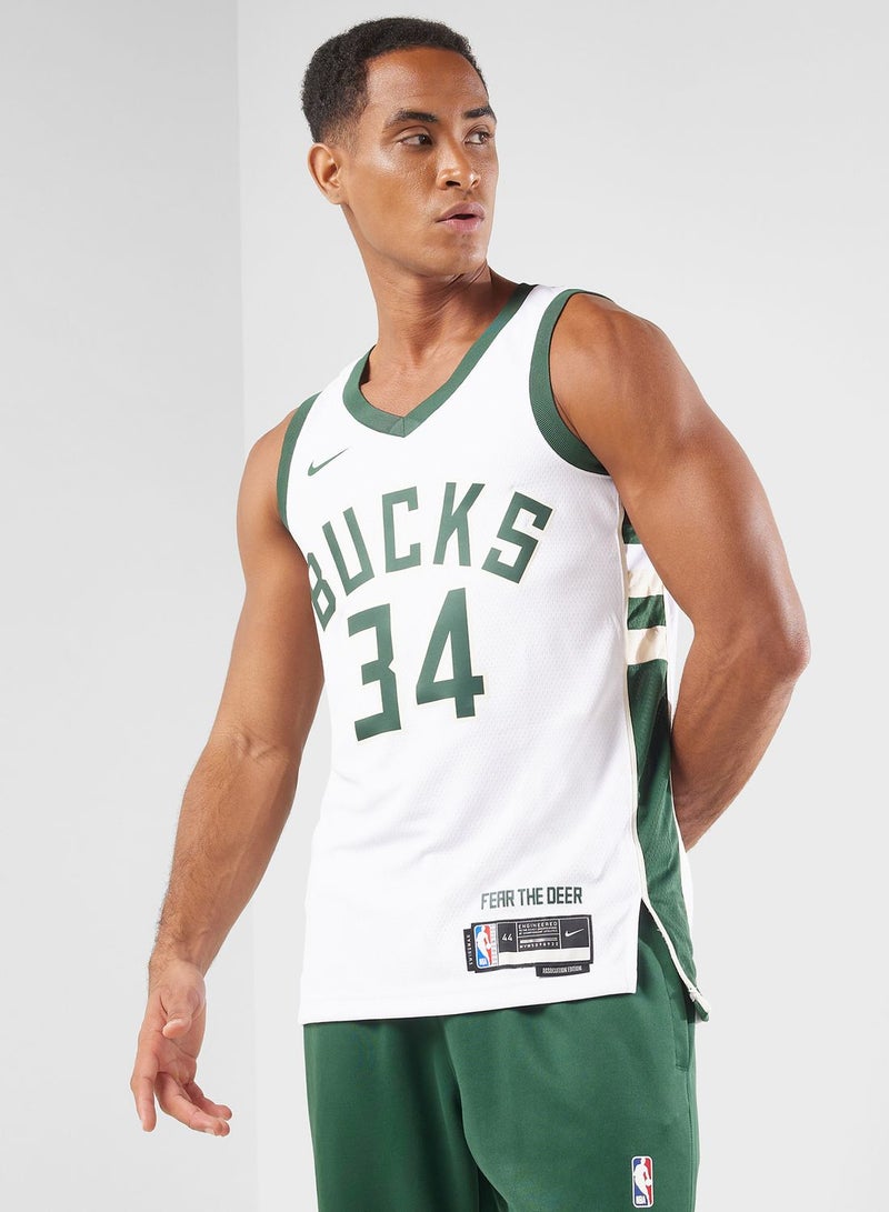 Nike Milwaukee Bucks Dri-Fit Swimming Jersey - Image 1