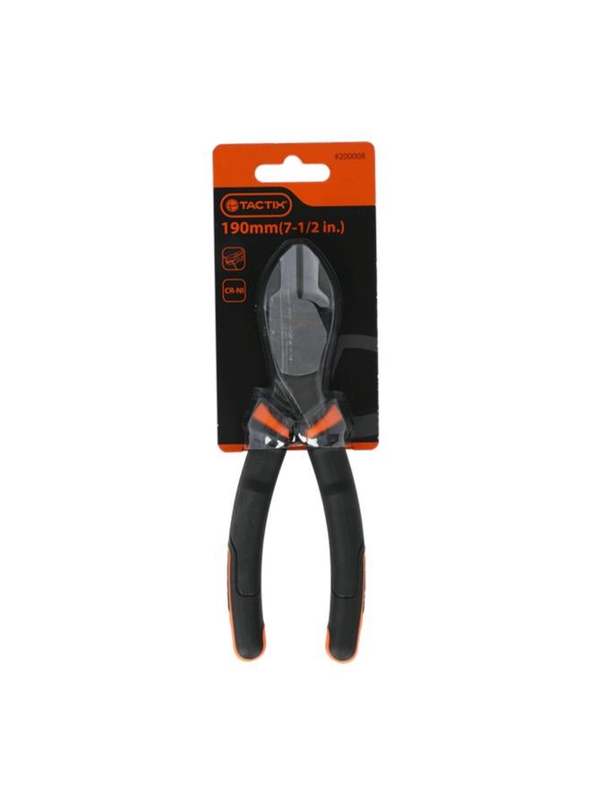Tactix Heavy Duty Chunky Handle Diagonal Cutting Plier Black and Orange 7.5inch 200008 - Image 2