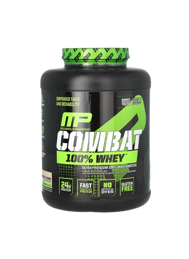 MusclePharm - Combat 100% Whey Protein Cookies 'N' Cream 5 lbs 2240 g - Image 1
