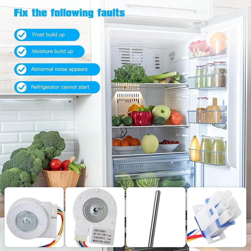 Premium Evaporator Fan Motor WR60X10185 For GE Hotpoint Refrigerator Models GSS22IFPJBB GSS22QGPDBB GSH22KGRBWW - Image 5