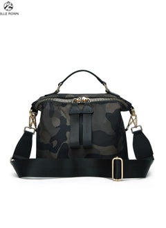 BLLE ROWN Women Durable Nylon Green Camo Handbag Waterproof Casual Lightweight Travel Shopping Shoulder Bag Crossbody Bag  - Image 1