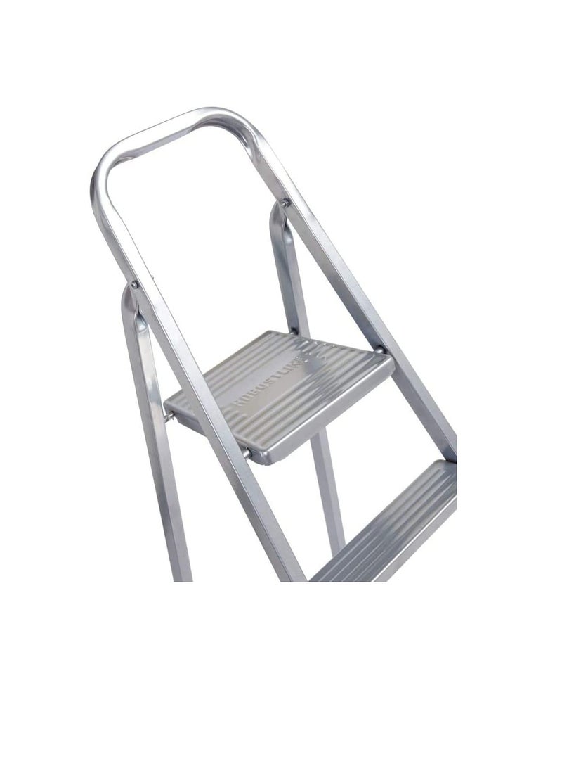 ROBUSTLINE Robustline Heavy Duty Steel Ladder, Ultra Stable Folding Ladder. (7 Step, Silver)  - Image 1