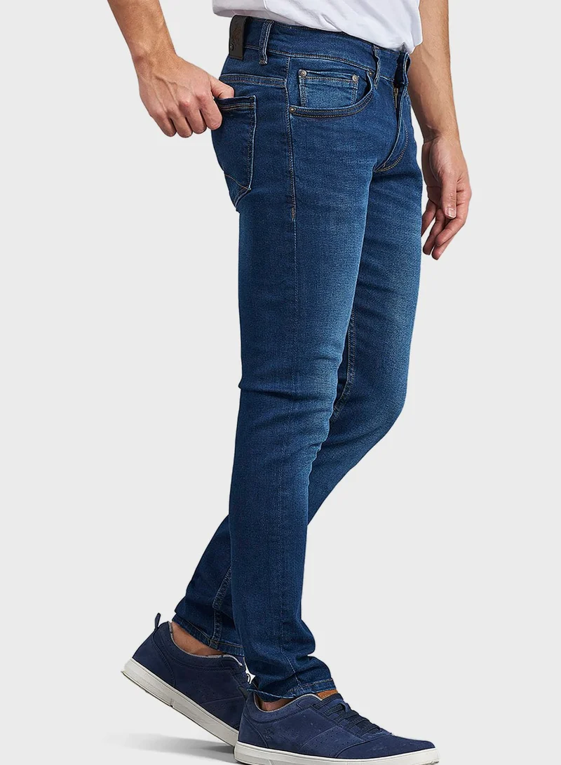 bhpoloclub Mid Wash Skinny Fit Jeans