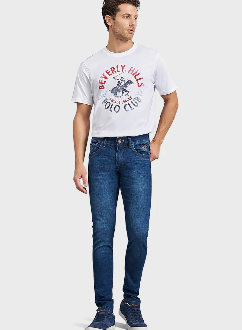 bhpoloclub Mid Wash Skinny Fit Jeans