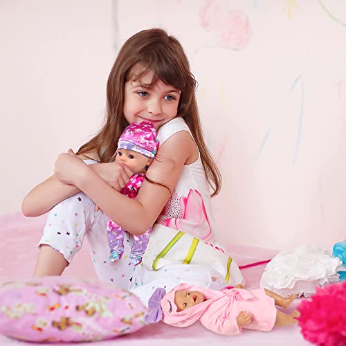 WONDOLL 12 Sets 1416InchBabyDollClothesOutfits Dress Headbands Accessories Compatible with 43cm New BornBabyDoll 15inchBabyDollno Doll - Image 5