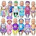 WONDOLL 12 Sets 1416InchBabyDollClothesOutfits Dress Headbands Accessories Compatible with 43cm New BornBabyDoll 15inchBabyDollno Doll - Image 2