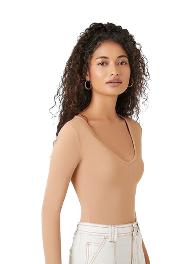 FOREVER 21 Long-Sleeve V-Neck Bodysuit - Image 3