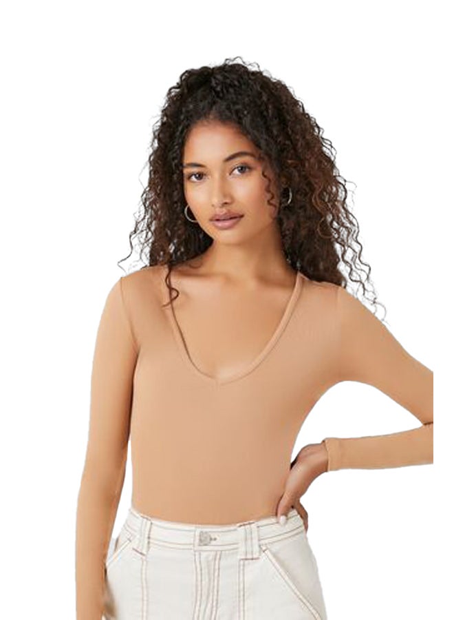FOREVER 21 Long-Sleeve V-Neck Bodysuit - Image 2