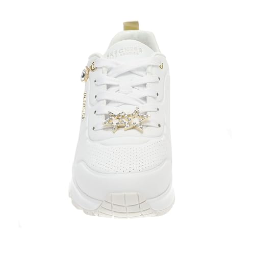 SKECHERS حذاء سكيشرز للأطفال أونو جين1، أبيض/ذهبي، 2 طفل صغير - Image 5