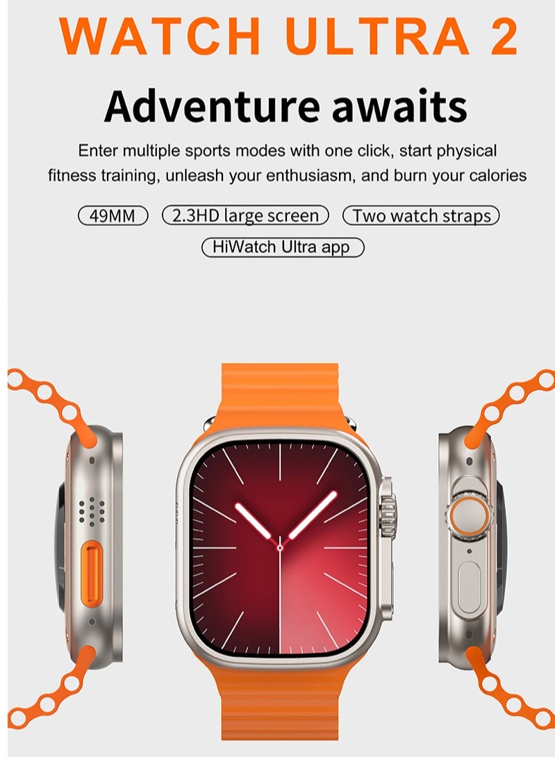 AROAQ T900 Ultra Bluetooth Calling Smart Watch, 2.2" Big Display Multifunctional Smart Sports Watch, 220mah Battery Waterproof Smart Wrist Watch with All Sports Features And Health Tracker, (White) - Image 2