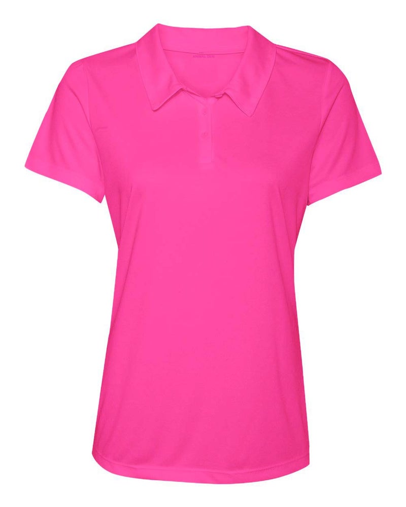 Animal Den Women's Dry-Fit Golf Polo Shirts 3-Button Golf Polo's in 20 Colors XS-3XL Shirt Pink-M - Image 1