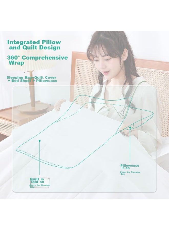 Forty thousand kilometers 40,000 Km Disposable Sleeping Bag, Single Thick Hotel Hygiene Pillowcase, Bed Sheet, Duvet Cover, Travel Disposable Bedding - Image 3