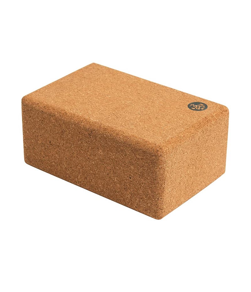 Manduka Yoga Cork Block - Yoga Prop and Accessory, Good for Travel, Comfortable Edges, Lightweight, Extra Firm Cork, 4" x 6" x 9" (10 x 15 x 22.5 cm) - Image 1