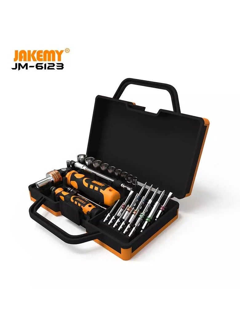 JAKEMY Jakemy 31 in 1 Professional maintenance tool set JM-6123 Color Ring Screwdriver Set Hand Tool Set for car & home  - Image 2