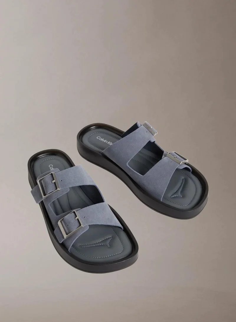 Calvin Klein Ergon Double Bar Suede Sandals