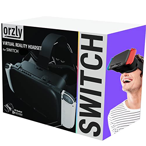 Orzly VR Headset Designed for Nintendo Switch & Switch OLED Console with Adjustable Lens for a Virtual Reality Gaming Experience and for Labo VR - Black - Gift Boxed Edition - Image 2