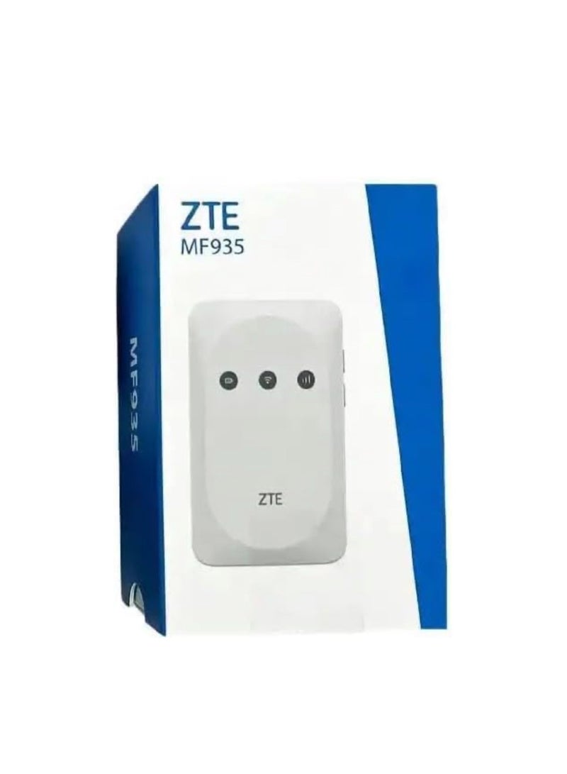 ZTE MF935 4G Pocket WiFi Router With Sim Card High Speed 150Mbps LTE Cat4 Mobile Hotspot White - Image 3