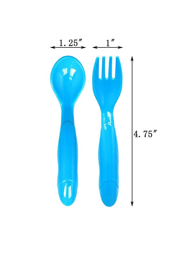 Youngever 36 Pcs Plastic Toddler Utensils, Set of 18 in 9 Assorted Colors, Plastic Kids Forks Kids Spoons, Dishwasher Safe, Toddler Silverware, Kids Plastic Cutlery Set, 9 Assorted Colors - Image 3