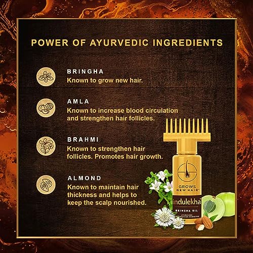 Indulekha Bringha Complete Hair Care Oil 100ml (Pack of 3) - Image 4