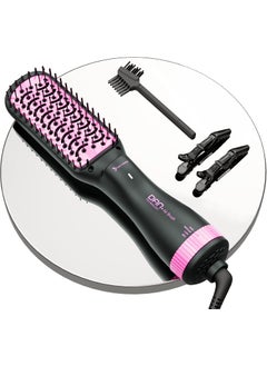 Negative Ion 3in1 Hair Styling Brush 2inch Blow Dryer Straightener and Paddle Brush with AntiScald  ALCI Safety Plug