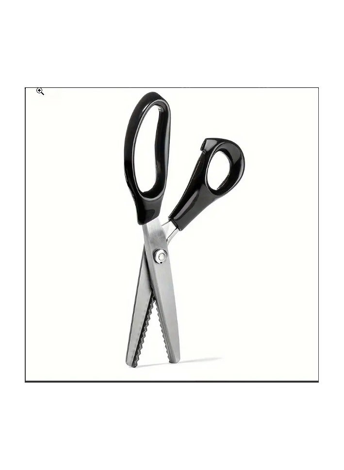 CHAINER Professional Stainless Steel Scissors, Serrated Scissors for Tailoring, Fabric and Leather Cutting Professional Work 23.5cm Silver - Image 3