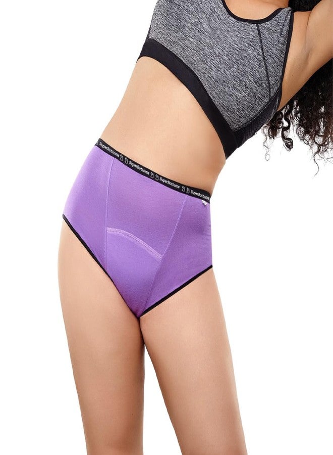 superbottoms MaxAbsorb® Period Underwear | Period Panty for Women | 8Hr Absorption | No Leaks, No Stains | High Waist, Full Coverage | Bamboo Fabric + Cotton(Lilac,Size:XS) - Image 2