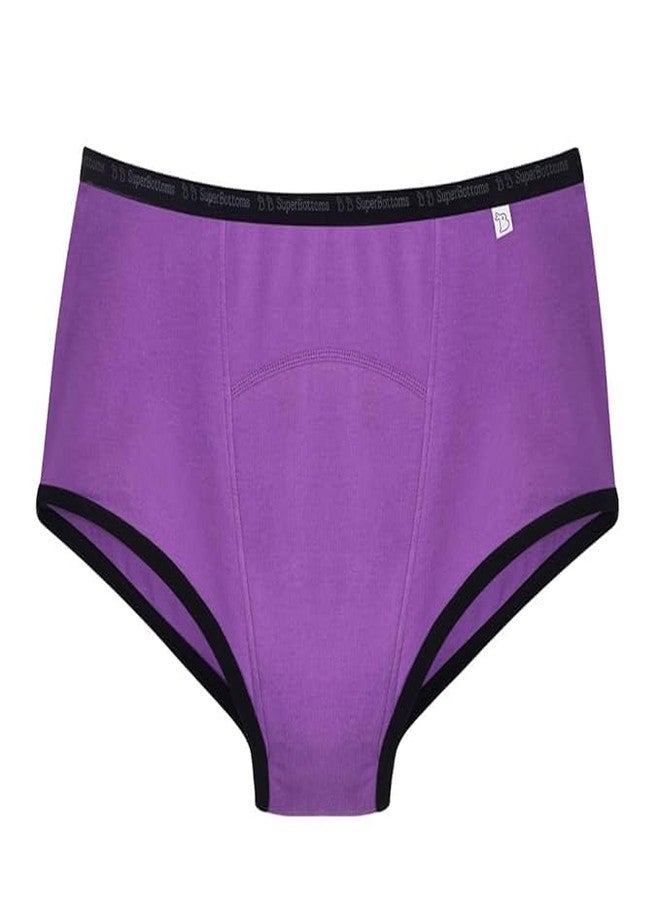 superbottoms MaxAbsorb® Period Underwear | Period Panty for Women | 8Hr Absorption | No Leaks, No Stains | High Waist, Full Coverage | Bamboo Fabric + Cotton(Lilac,Size:XS) - Image 1