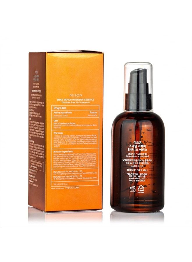 MIZON Snail Line, Snail Repair Intensive Essence, Improves Skin, Wrinkle-Care, Smooth Skin, Korean Skincare (3.38 fl oz) - Image 2