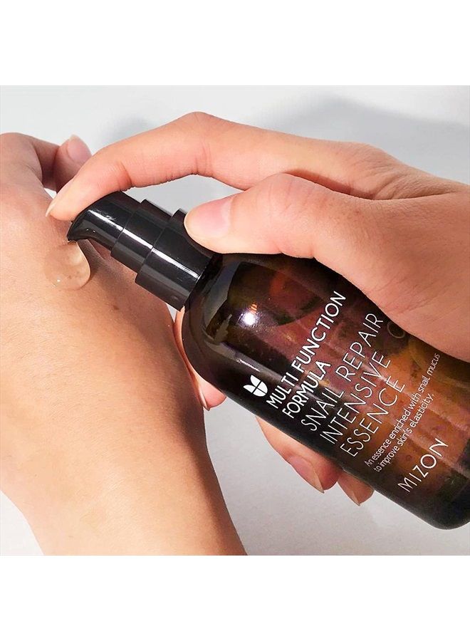 MIZON Snail Line, Snail Repair Intensive Essence, Improves Skin, Wrinkle-Care, Smooth Skin, Korean Skincare (3.38 fl oz) - Image 4