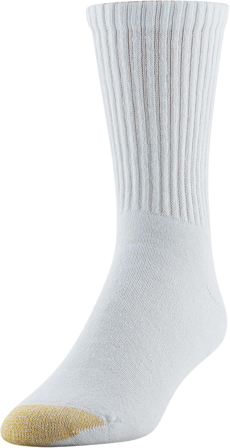 GOLDTOE Men's Cotton Blend Athletic Crew Socks, 6-pairs - Image 2