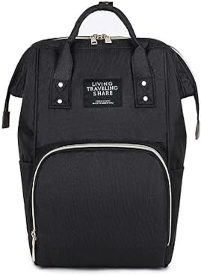 Living Travelling Share Baby Diaper for Unisex Backpack- Black