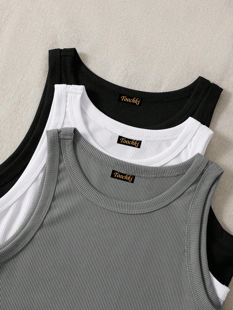 Toochki Top for Women | Spandex Crop Tops | Black White Beige Grey | Short | Western | Pack of 3 Combo - Image 3