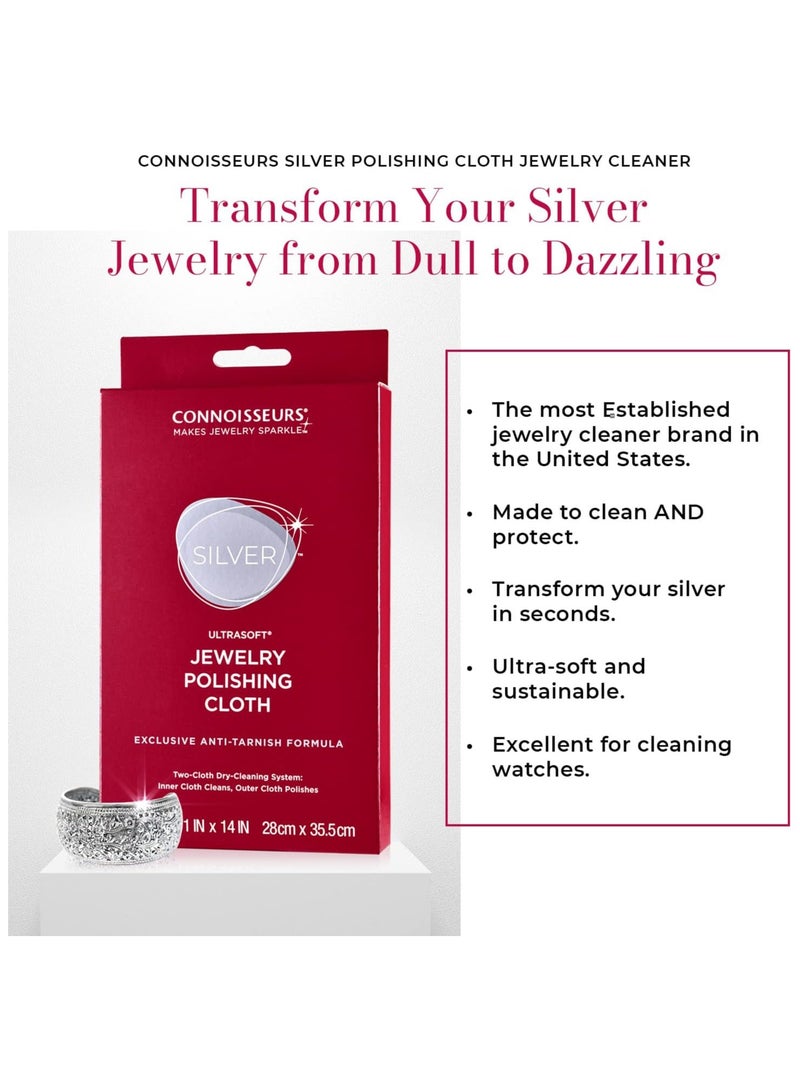 CONNOISSEURS Silver Jewelry Polishing Cloth, 28cm x 35.5cm, - Image 4